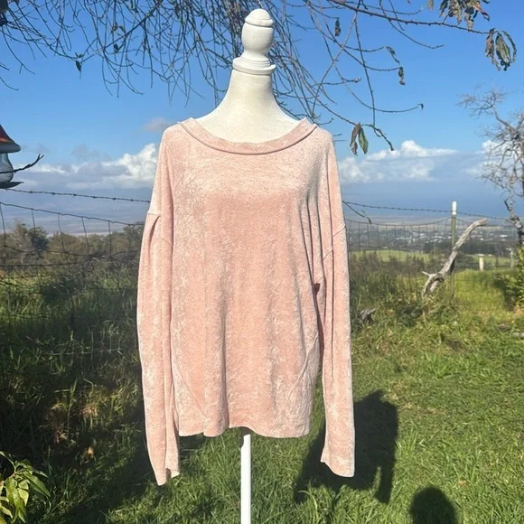 Free People Pink Long Sleeve Top - Picture 7 of 9